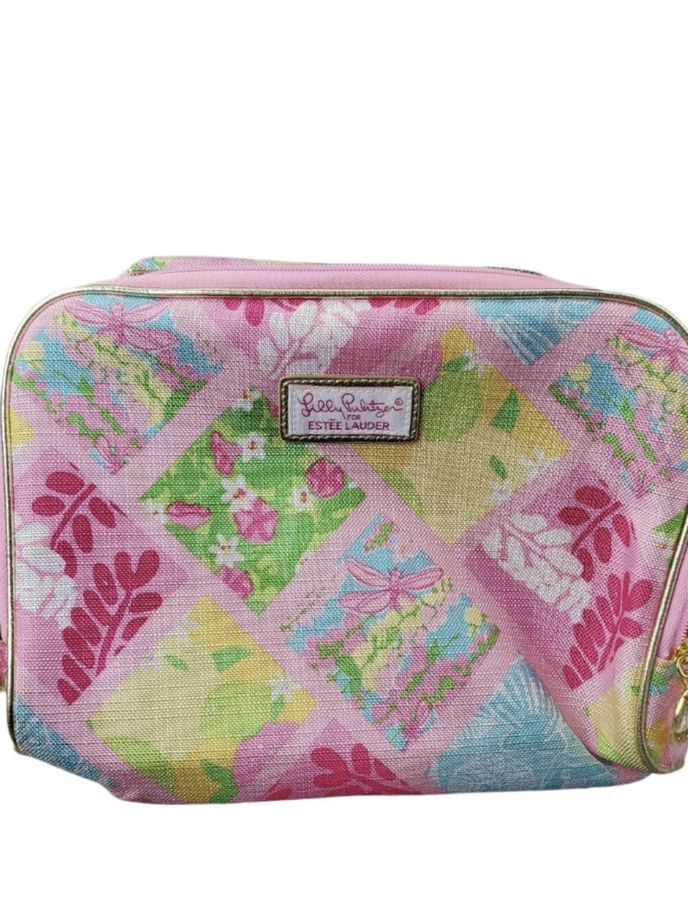 Lilly Pulitzer for Estée Lauder Pink Floral Cosmetic Pouch